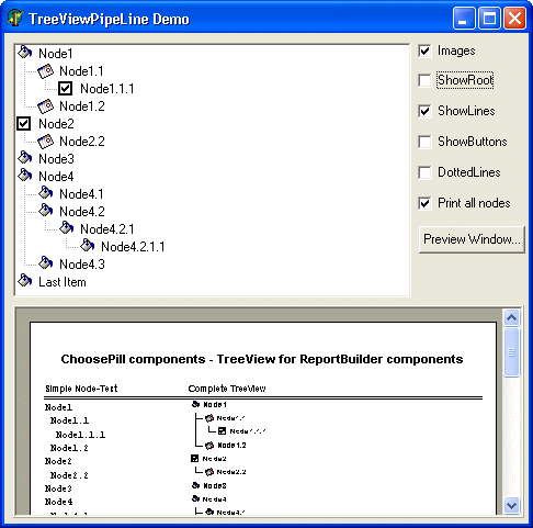 Demo application screenshot